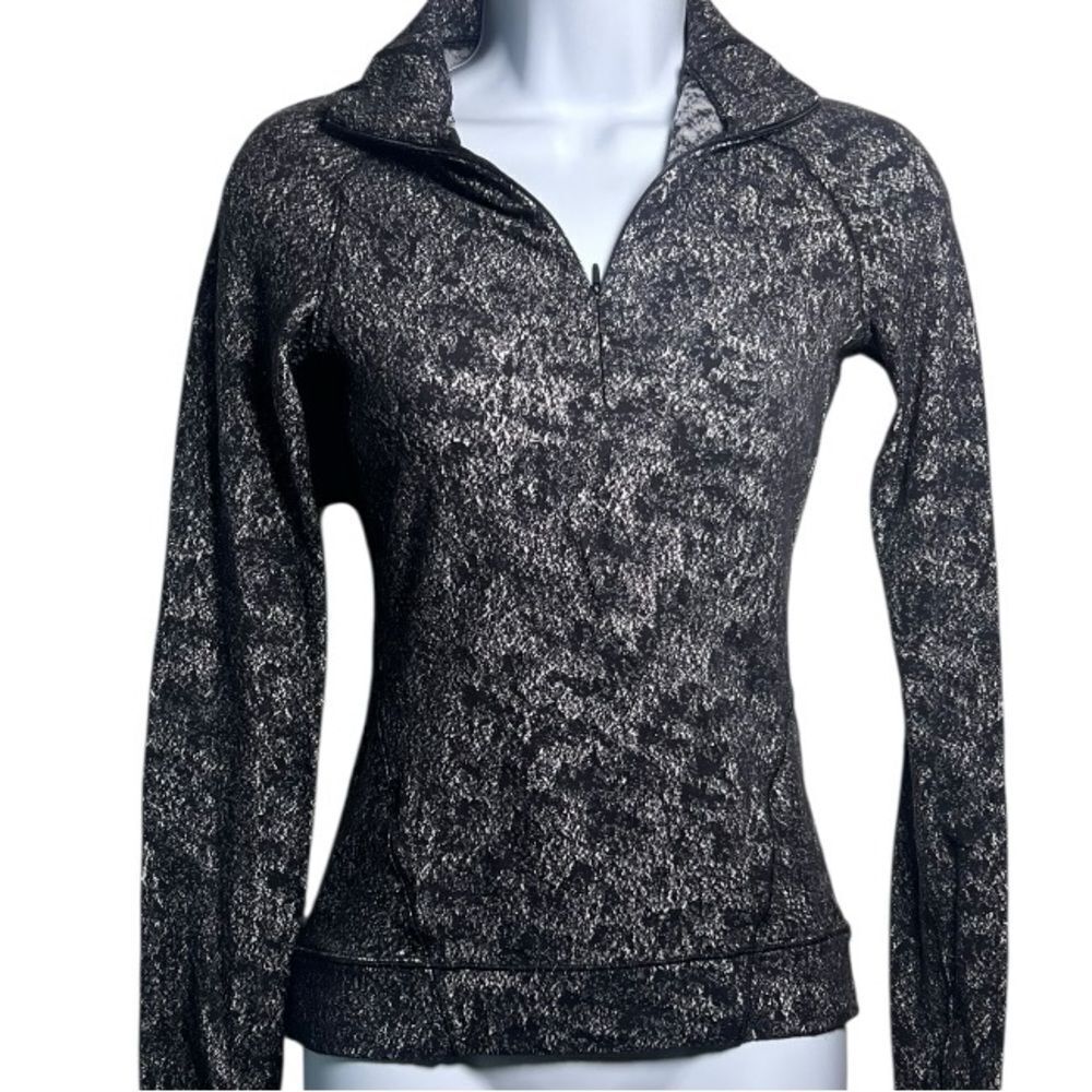 Lululemon Outrun the Elements 1/2 Zip Pullover Misted Jacquard size 2